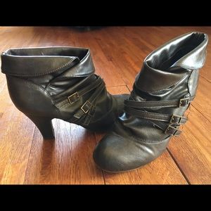 Strappy Leather Booties